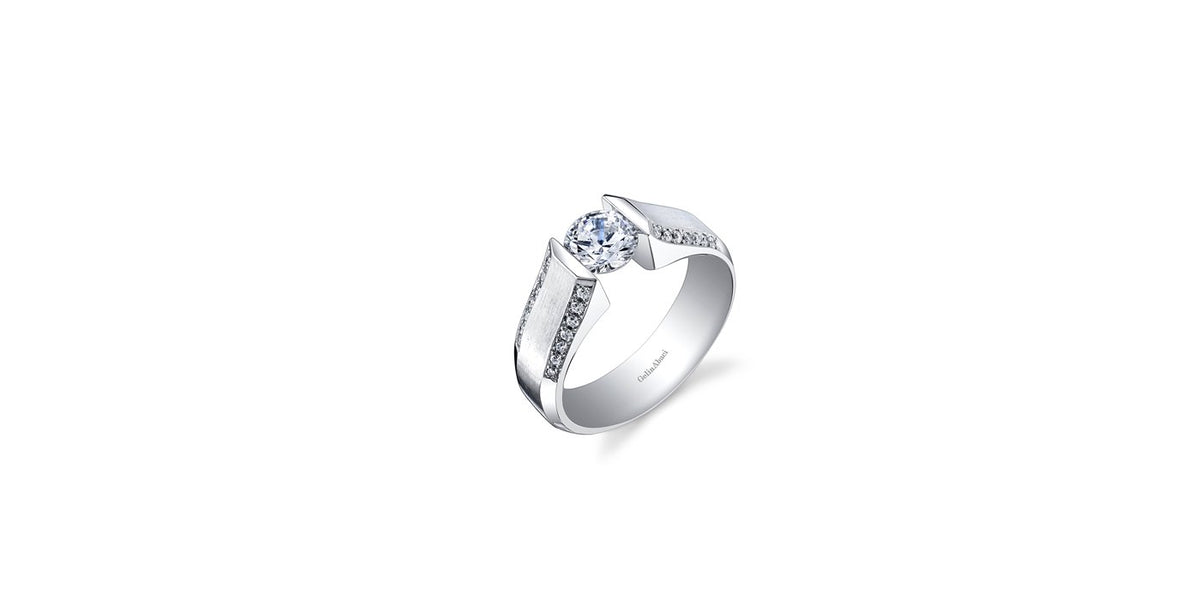 Gelin Abaci Tension White Gold Engagement Ring TR-141A